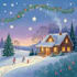 create a beautiful illustrated christmas card