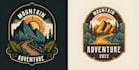 do modern hiking logo design