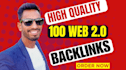 do 100 high quality web 20 contextual backlinks, link building