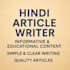 write meaningful hindi articles, blogs, and thoughtful content