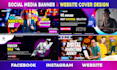 create website cover header and banner design