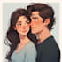 make a watercolor couple portrait