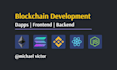 build full stack blockchain dapp with custom smart contracts