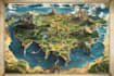 do medieval fantasy map, isometric vector map