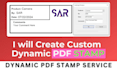 create custom dynamic pdf stamp using javascript