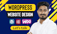 design wordpress website development, ecommerce website using elementor pro