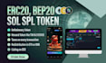 make custom erc20, bep20, solana spl, staking ,presale, ico web3,defi token