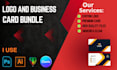 professional logo and business card bundle