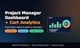 build a project manager dashboard with cart analytics