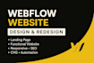 build, rebuild, migrate, fix webflow website development as full stack developer