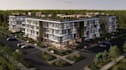 visualize3d modern estate villa facade,urban streetscape render,car park design