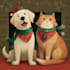 make a christmas pet portrait or illustration