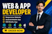 develop, design, build, debug websites, web and mobile apps as a full stack dev