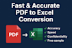 pdf to excel conversion