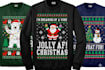do unique ugly christmas sweater and sweatshirt design in 4hours