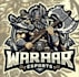 do vintage axe barbarian warrior esport logo with creative concepts