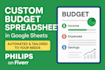 design budget spreadsheet, google sheets, spreadsheet budget planner, excel vba