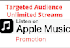 do USA 30days itunes music, apple music, organic promotion, itunes music