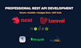 develop a secure rest API using nestjs, nodejs or laravel