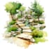 make watercolor landscape design