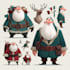 freehand style christmas character