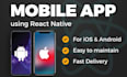 deliver android and ios mobile app using react native, flutte ai integration