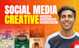 design high converting facebook ad creative, meta ad design, social media post