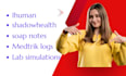do ihuman, shadowhealth, soap notes, lab simulations, medtrik logs