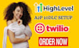 setup ringcentral, ghl a2p 10dlc, twilio, 3cx, aircall, retell ai, voip call