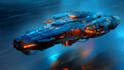design spaceship, sci fi illustration and sci fi art