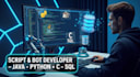 script java python bot c sql database coding programming project developer