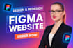 design a professional figma website UI UX design and landing page mockup