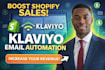 set up klaviyo email flows and automation for your shopify store