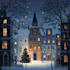 beautiful illustrated christmas card