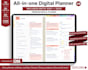 create aesthetic digital planners journals notebooks hyperlinked planner tracker