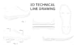do 2d technical drawing, line drawing and manufacturing ready 2d drawings
