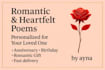 write your romantic personalized poem for partner or anniversary