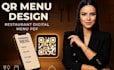 create a professional qr menu and digital restaurant menu PDF
