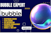 build develop bubble io flutterflow app web app mvp saas adalo website