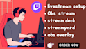 set up rtmp livestream server, obs overlay for youtube kick twitch stream