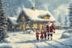 design a custom flat style christmas illustration