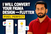 convert your figma design into flutter mobile app UI
