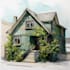 make a stunning watercolor house portrait