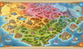 create board game map illustration 2d map art tabletop card game playmat design