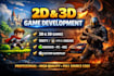 make your game idea come to life in unity or godot