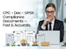 do amazon compliance documentation CPC, doc and gpsr