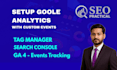 setup google analytics or ga4 tracking with custom events