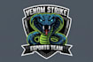 create snake mascot logo design with company