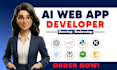 do ai web application, software development, full stack website development