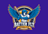 design awesome style batter fly bird flying mascot logo